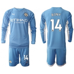 Men Manchester City Long Sleeve Soccer Jerseys 509
