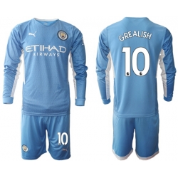 Men Manchester City Long Sleeve Soccer Jerseys 511