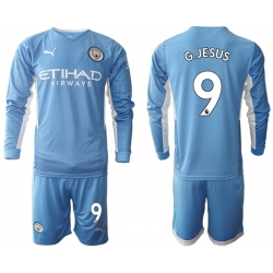 Men Manchester City Long Sleeve Soccer Jerseys 512