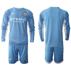 Men Manchester City Long Sleeve Soccer Jerseys 538