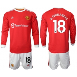 Men Manchester United Long Sleeve Soccer Jerseys 514