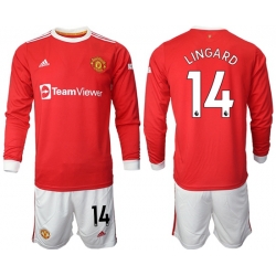 Men Manchester United Long Sleeve Soccer Jerseys 516