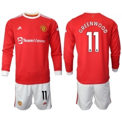 Men Manchester United Long Sleeve Soccer Jerseys 517