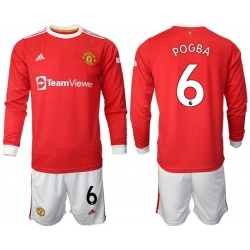 Men Manchester United Long Sleeve Soccer Jerseys 522