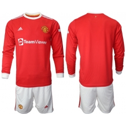 Men Manchester United Long Sleeve Soccer Jerseys 524