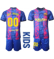 Kids Barcelona Soccer Jerseys 001 Customized