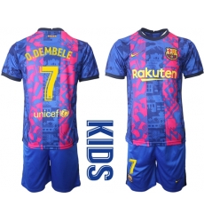 Kids Barcelona Soccer Jerseys 012