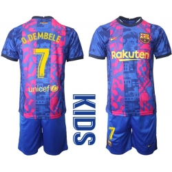 Kids Barcelona Soccer Jerseys 012