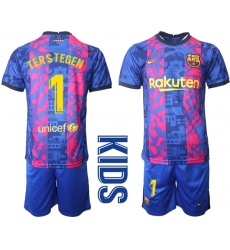 Kids Barcelona Soccer Jerseys 014
