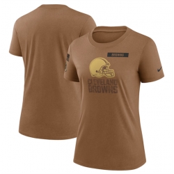 Women Cleveland Browns 2023 Brown Salute To Service Legend Performance T Shirt Run Small