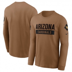 Men Arizona Cardinals 2023 Brown Salute To Service Long Sleeve T Shirt