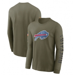 Men Buffalo Bills Olive 2022 Salute To Service Long Sleeve T Shirt