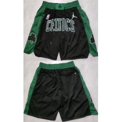 Men Boston Celtics Black Shorts
