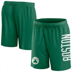 Men Boston Celtics Green Post Up Mesh Shorts 