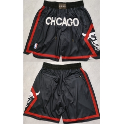 Men Chicago Bulls Black City Edition Shorts
