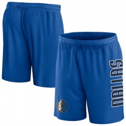 Men Dallas Mavericks Blue Post Up Mesh Shorts 