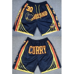 Men Golden State Warriors 30 Stephen Curry Navy Shorts