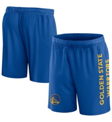 Men Golden State Warriors Royal Post Up Mesh Shorts 