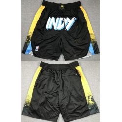 Men Indiana Pacers Black City Edition Shorts  
