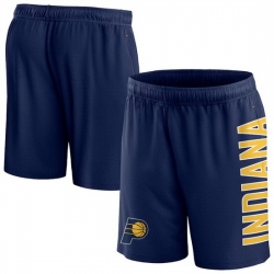 Men Indiana Pacers Navy Post Up Mesh Shorts 