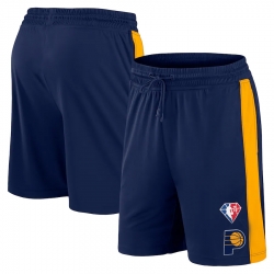 Men Indiana Pacers Navy Yellow Shorts