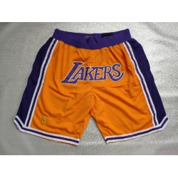 Los Angeles Lakers Basketball Shorts 011