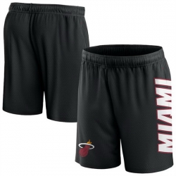Men Miami Heat Black Post Up Mesh Shorts 