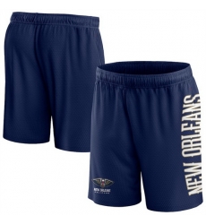 Men New Orleans Pelicans Navy Post Up Mesh Shorts 