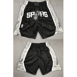 Men San Antonio Spurs Black Shorts  