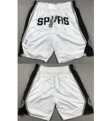Men San Antonio Spurs White Shorts  