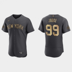 Men Aaron Judge New York Yankees 2022 Mlb All Star Game Authentic Charcoal Jersey