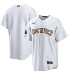 Men Colorado Rockies Blank 2022 All Star White Cool Base Stitched Baseball Jersey
