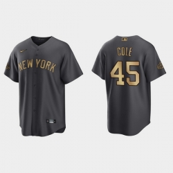 Men Gerrit Cole New York Yankees 2022 Mlb All Star Game Charcoal  Jersey