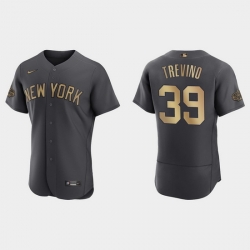 Men Jose Trevino New York Yankees 2022 Mlb All Star Game Authentic Charcoal Jersey