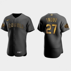 Men Los Angeles Angels Mike Trout 2022 Mlb All Star Game Authentic Black Men Jersey