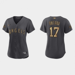 Women Shohei Ohtani Los Angeles Angels 2022 Mlb All Star Game Replica Charcoal Jersey