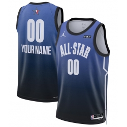 Men 2023 All Star Active Player Custom Blue Game Swingman Stitched Basketball Jersey