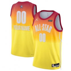 Men 2023 All Star Active Player Custom Orange Game Swingman Stitched Basketball Jersey