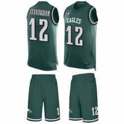 Men's Nike Philadelphia Eagles #12 Randall Cunningham Limited Midnight Green Tank Top Suit NFL Jersey
