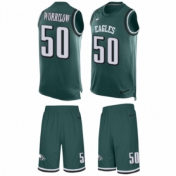 Men's Nike Philadelphia Eagles #50 Paul Worrilow Limited Midnight Green Tank Top Suit NFL Jersey
