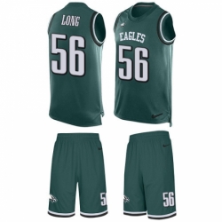 Men's Nike Philadelphia Eagles #56 Chris Long Limited Midnight Green Tank Top Suit NFL Jersey