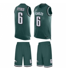 Men's Nike Philadelphia Eagles #6 Caleb Sturgis Limited Midnight Green Tank Top Suit NFL Jersey