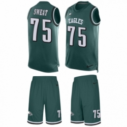 Men's Nike Philadelphia Eagles #75 Josh Sweat Limited Midnight Green Tank Top Suit NFL Jersey