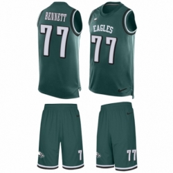 Men's Nike Philadelphia Eagles #77 Michael Bennett Limited Midnight Green Tank Top Suit NFL Jersey
