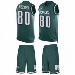 Men's Nike Philadelphia Eagles #80 Markus Wheaton Limited Midnight Green Tank Top Suit NFL Jersey