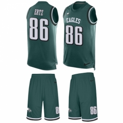 Men's Nike Philadelphia Eagles #86 Zach Ertz Limited Midnight Green Tank Top Suit NFL Jersey