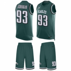 Men's Nike Philadelphia Eagles #93 Timmy Jernigan Limited Midnight Green Tank Top Suit NFL Jersey