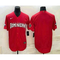 Men Dominican Republic Baseball Blank 2023 Red World Classic Stitched Jerseys