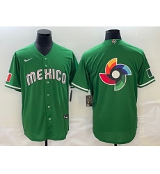 Men Mexico Baseball 2023 Green World Baseball Big Logo Classic Stitched JerseyS 1