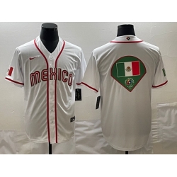 Men Mexico Baseball 2023 White World Baseball Big Logo Classic Stitched Jersey